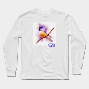 Maine's State Bird, The Chickadee Long Sleeve T-Shirt